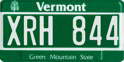 VT license plate XRH844