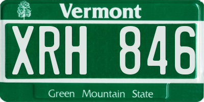VT license plate XRH846