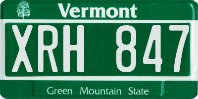 VT license plate XRH847