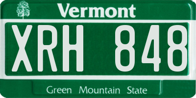 VT license plate XRH848