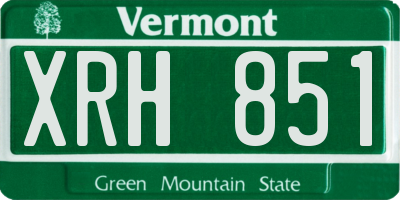 VT license plate XRH851