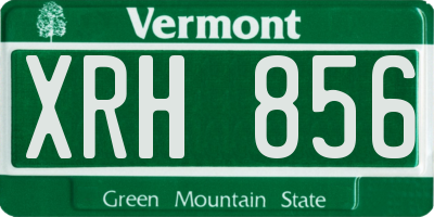 VT license plate XRH856