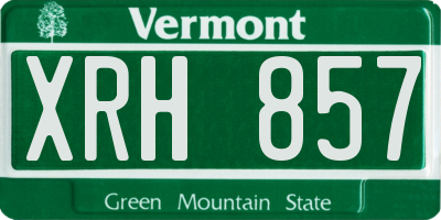 VT license plate XRH857