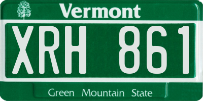 VT license plate XRH861