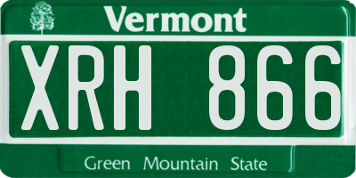VT license plate XRH866