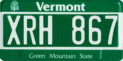 VT license plate XRH867