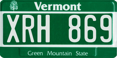 VT license plate XRH869
