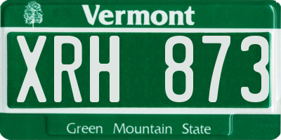 VT license plate XRH873