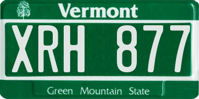 VT license plate XRH877