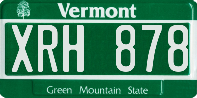 VT license plate XRH878