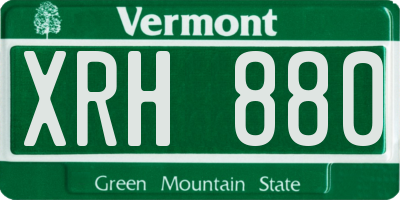 VT license plate XRH880