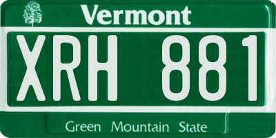 VT license plate XRH881
