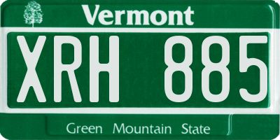 VT license plate XRH885