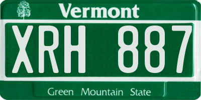 VT license plate XRH887