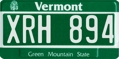 VT license plate XRH894