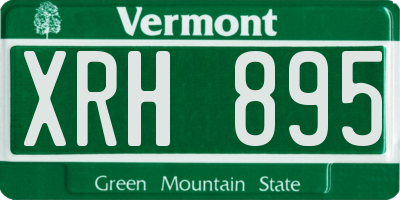 VT license plate XRH895
