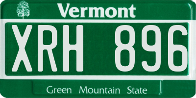 VT license plate XRH896