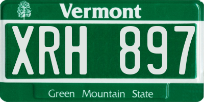 VT license plate XRH897