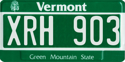 VT license plate XRH903