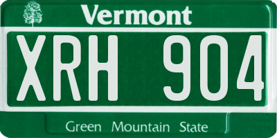 VT license plate XRH904
