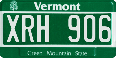 VT license plate XRH906