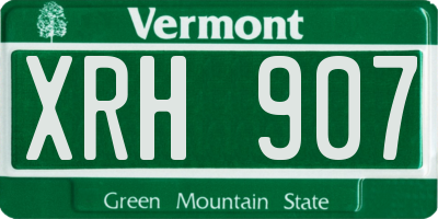 VT license plate XRH907