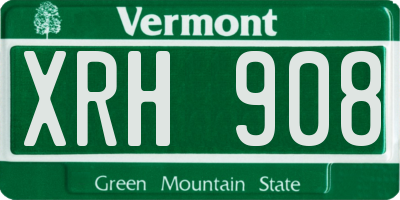 VT license plate XRH908