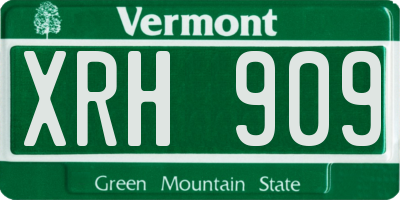 VT license plate XRH909