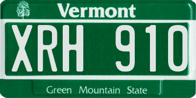 VT license plate XRH910