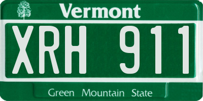 VT license plate XRH911