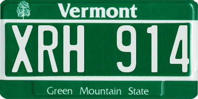 VT license plate XRH914