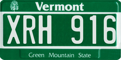 VT license plate XRH916