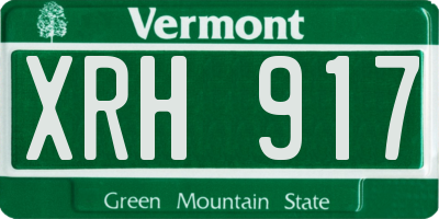 VT license plate XRH917