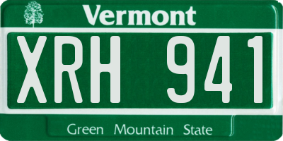 VT license plate XRH941