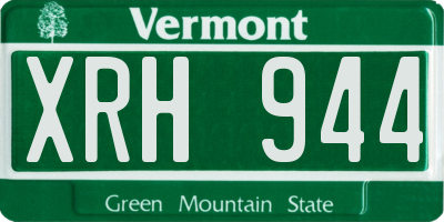 VT license plate XRH944