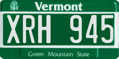 VT license plate XRH945