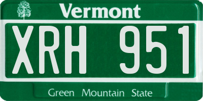 VT license plate XRH951