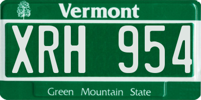 VT license plate XRH954