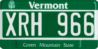 VT license plate XRH966