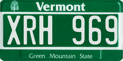 VT license plate XRH969