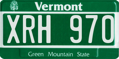 VT license plate XRH970
