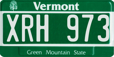 VT license plate XRH973