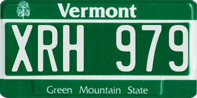 VT license plate XRH979