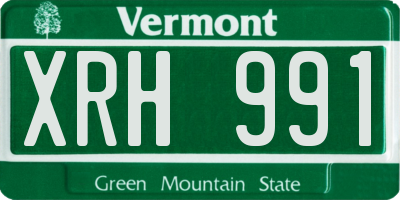 VT license plate XRH991