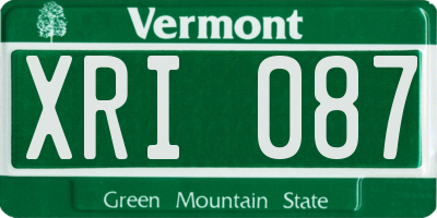 VT license plate XRI087