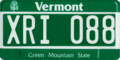 VT license plate XRI088