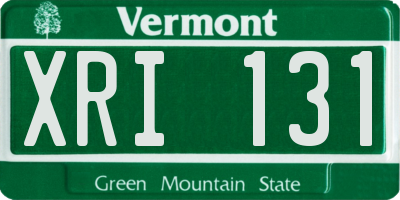 VT license plate XRI131