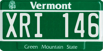 VT license plate XRI146