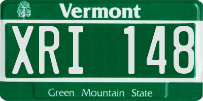VT license plate XRI148