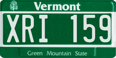 VT license plate XRI159